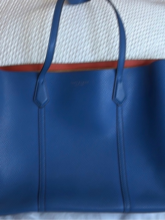 Tory Burch Handbags - Tory Burch Blue Tote with Red Trim